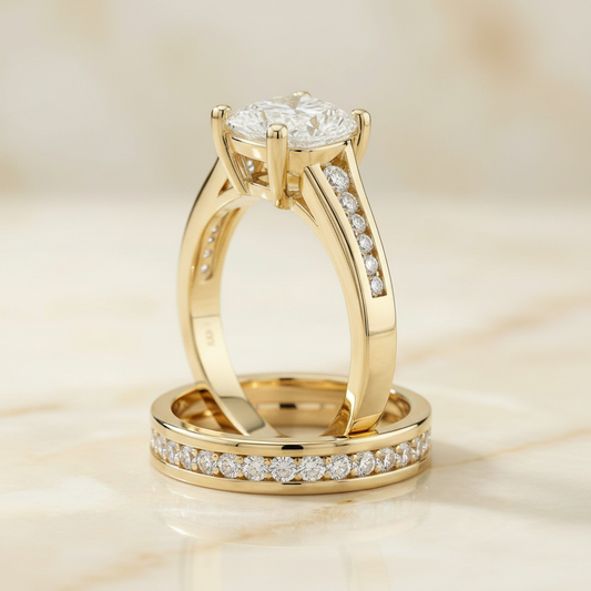 The Stevie Matching Wedding Band, Heart in 18K Yellow Gold