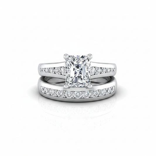 The Stevie Matching Wedding Band, Radiant in Platinum