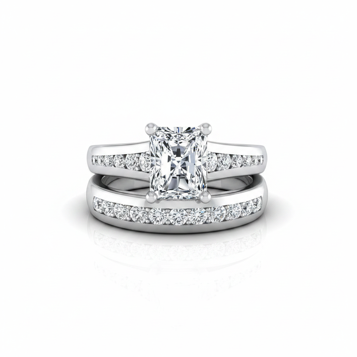 The Stevie Matching Wedding Band, Radiant in Platinum | RockHer