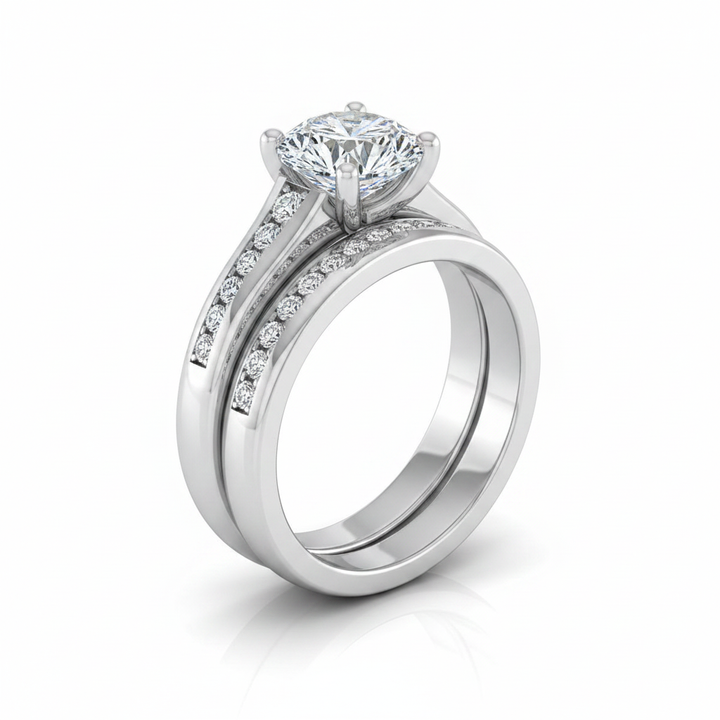 The Stevie Matching Wedding Band, Round in Platinum | RockHer
