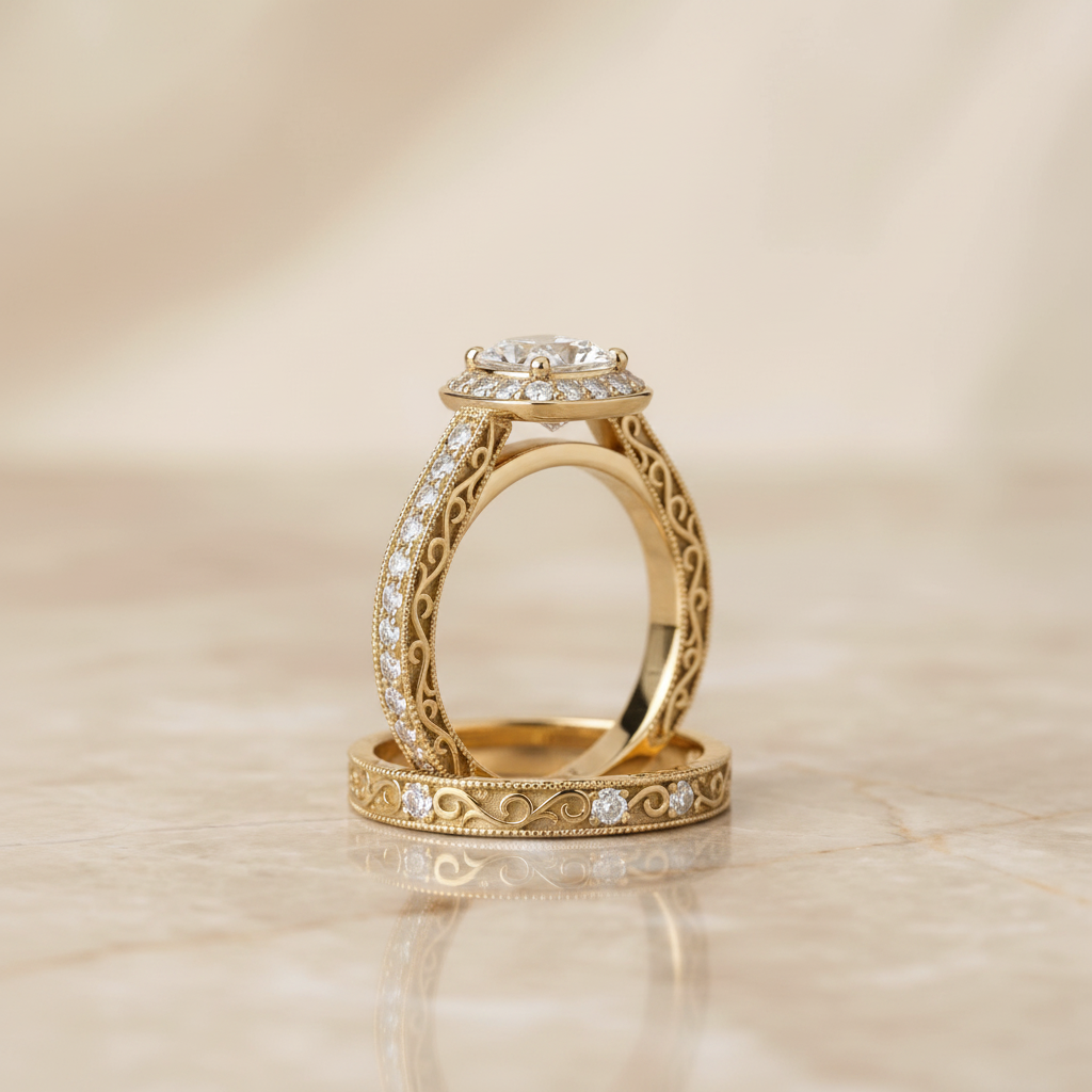 The Talea Matching Wedding Band, Cushion in 18K Yellow Gold