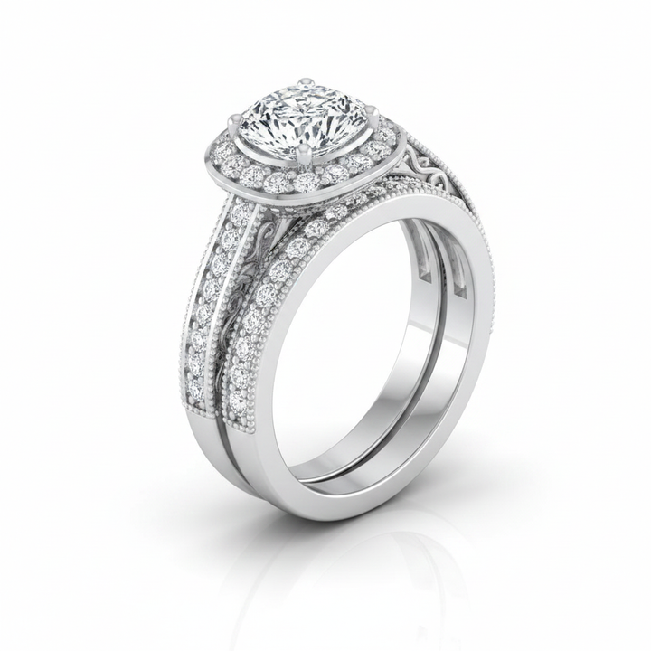 The Talea Matching Wedding Band, Cushion in Platinum | RockHer