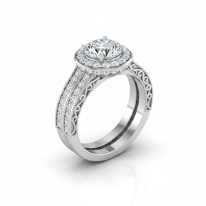 The Talea Matching Wedding Band, Round in Platinum | RockHer