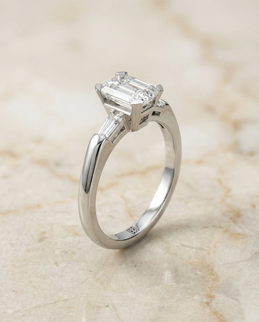 The Caroline Engagement Ring, made to order in our Los Angeles atelier