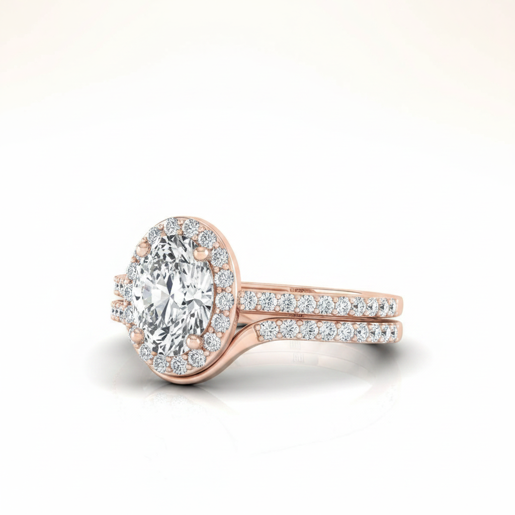 The Taylor Matching Wedding Band, Oval in 14K Rose Gold