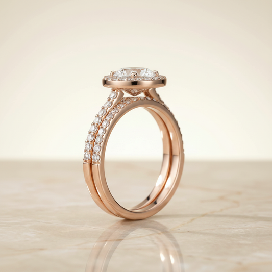 The Taylor Matching Wedding Band, Round in 14K Rose Gold