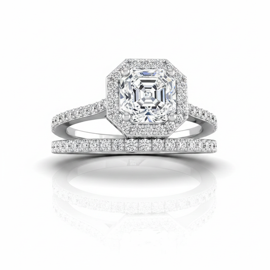 The Taylor Matching Wedding Band, Asscher in 18K White Gold