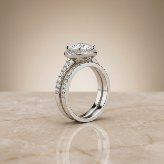 The Taylor Matching Wedding Band, Oval in 18K White Gold