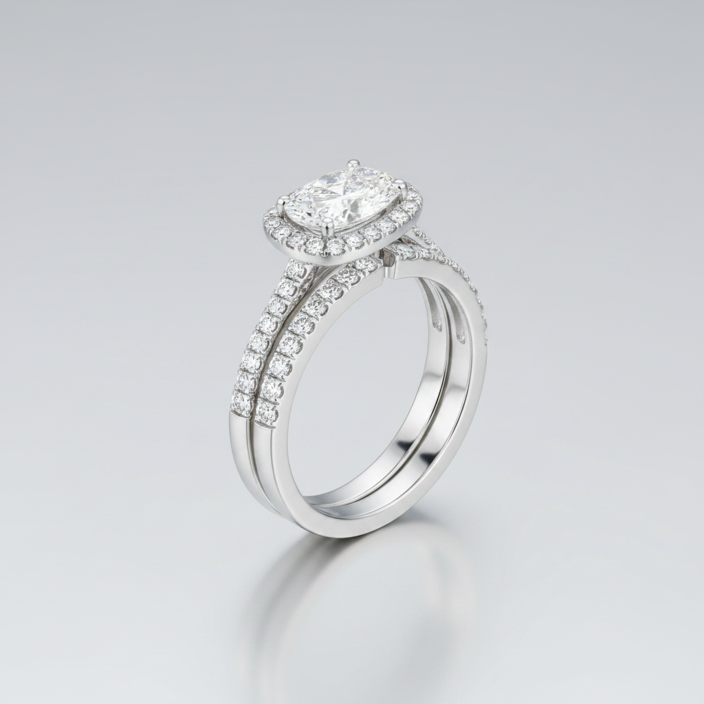 The Taylor Matching Wedding Band, Pear in 18K White Gold