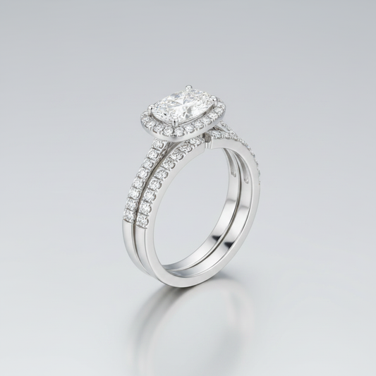 The Taylor Matching Wedding Band, Pear in 18K White Gold