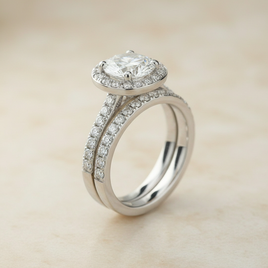 The Taylor Matching Wedding Band, Round in 18K White Gold