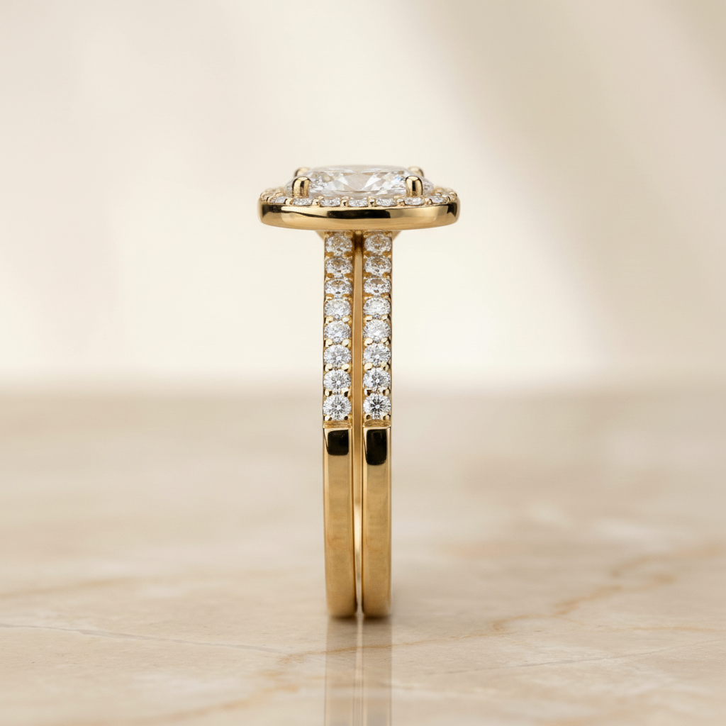 The Taylor Matching Wedding Band, Oval in 18K Yellow Gold