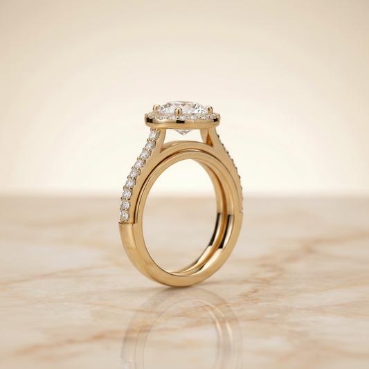 The Taylor Matching Wedding Band, Round in 18K Yellow Gold