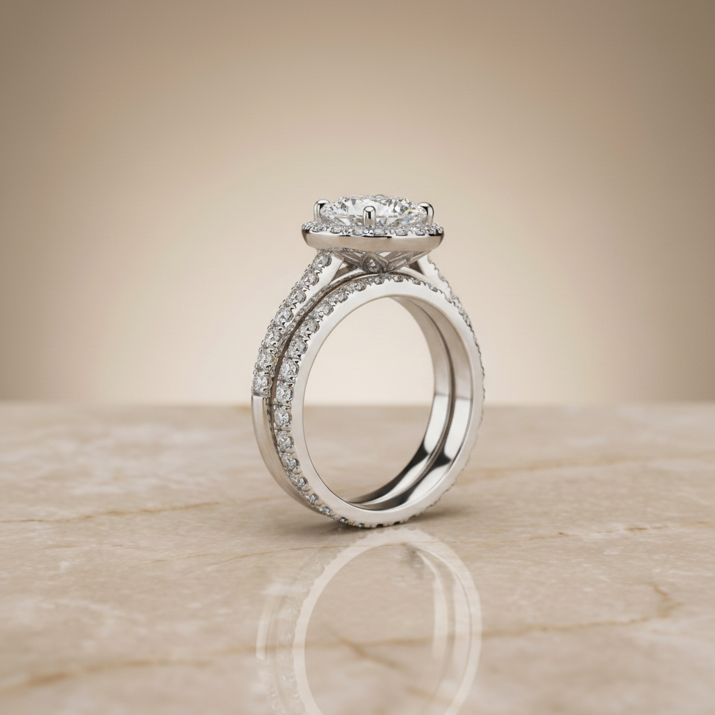 The Taylor Matching Wedding Band, Oval in Platinum