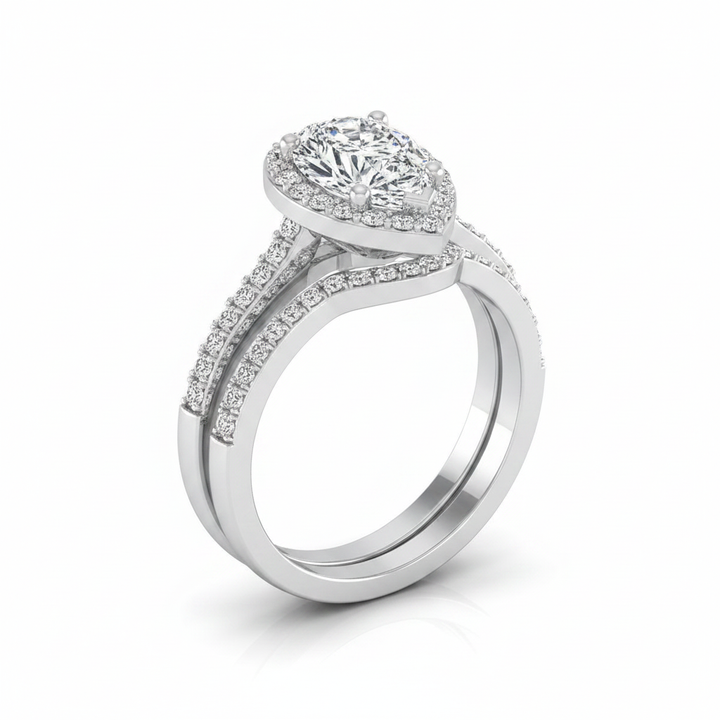 The Taylor Matching Wedding Band, Pear in Platinum | RockHer