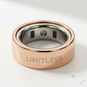 LIMITLESS laser engraved 14K Rose Gold Oura Ring cover