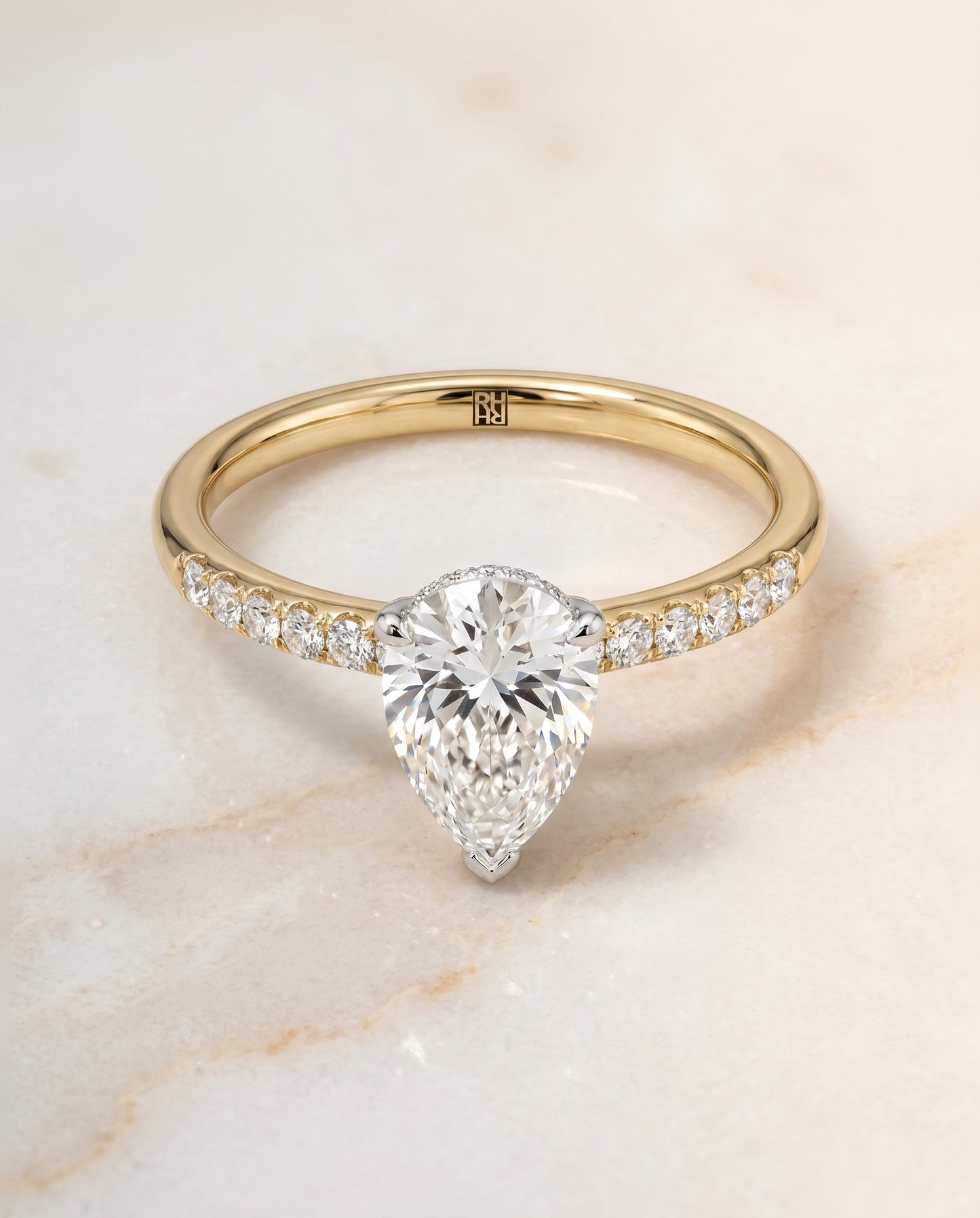 The Abbey Select Solitaire Engagement Ring with Lab Diamond in 18K Yellow Gold - view 1