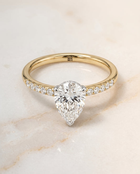 The Abbey Select Solitaire Engagement Ring with Lab Diamond in 18K Yellow Gold - view 1