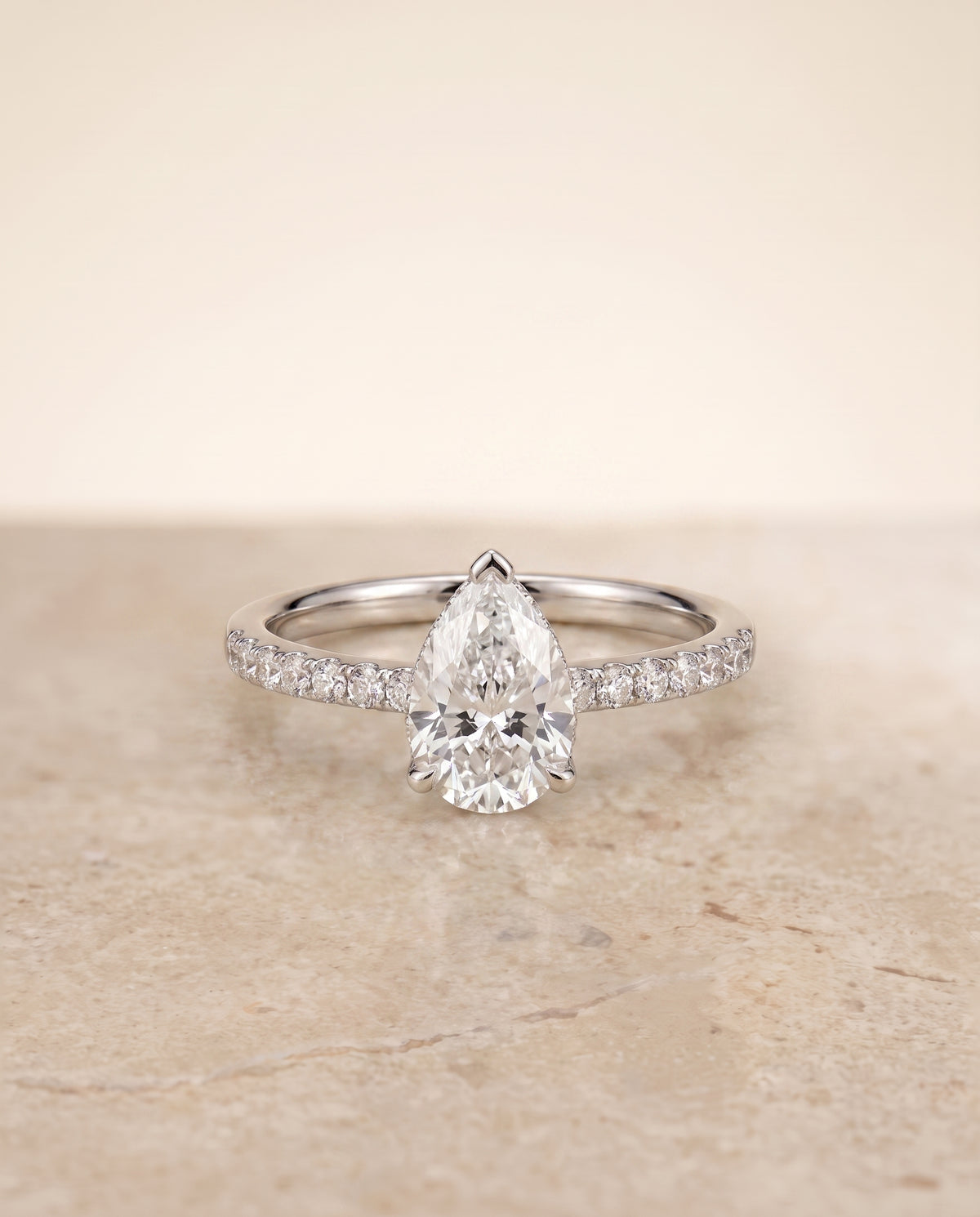 The Abbey princess engagement ring setting in Platinum | RockHer