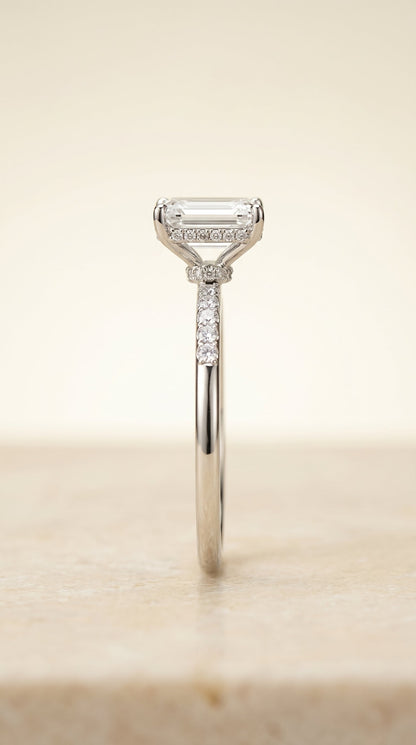 The Abbey Select Solitaire Engagement Ring with Lab Diamond in Platinum - view 5