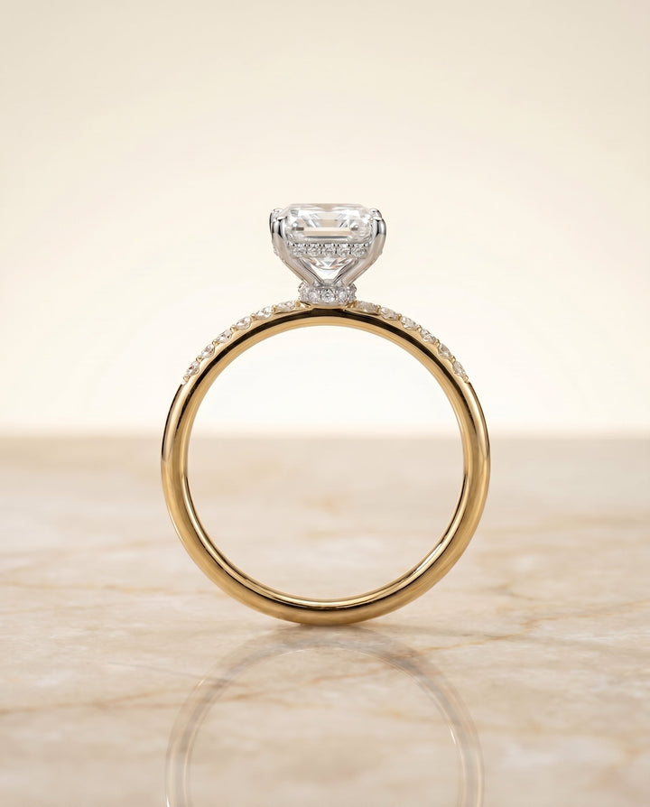The Abbey Select Solitaire Engagement Ring with Lab Diamond in 18K Yellow Gold - view 5