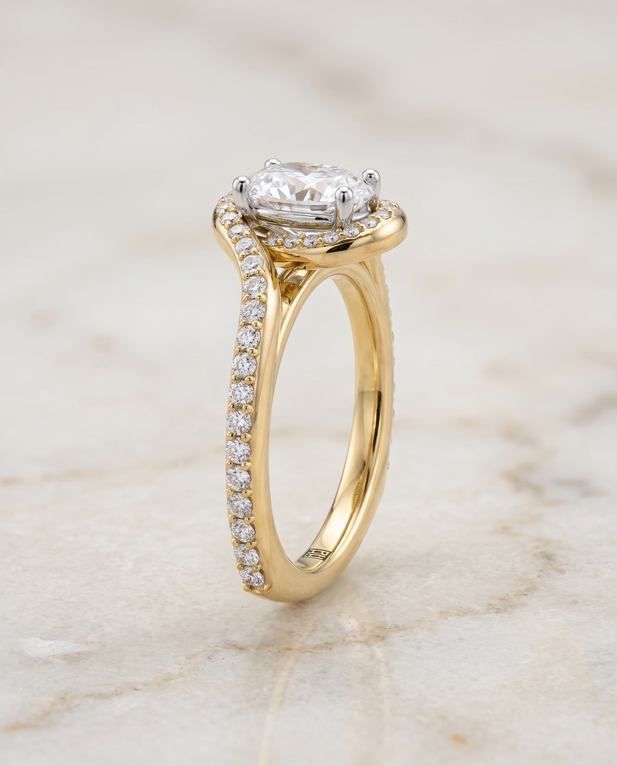 The Adelaide Engagement Ring, made to order in our Los Angeles atelier