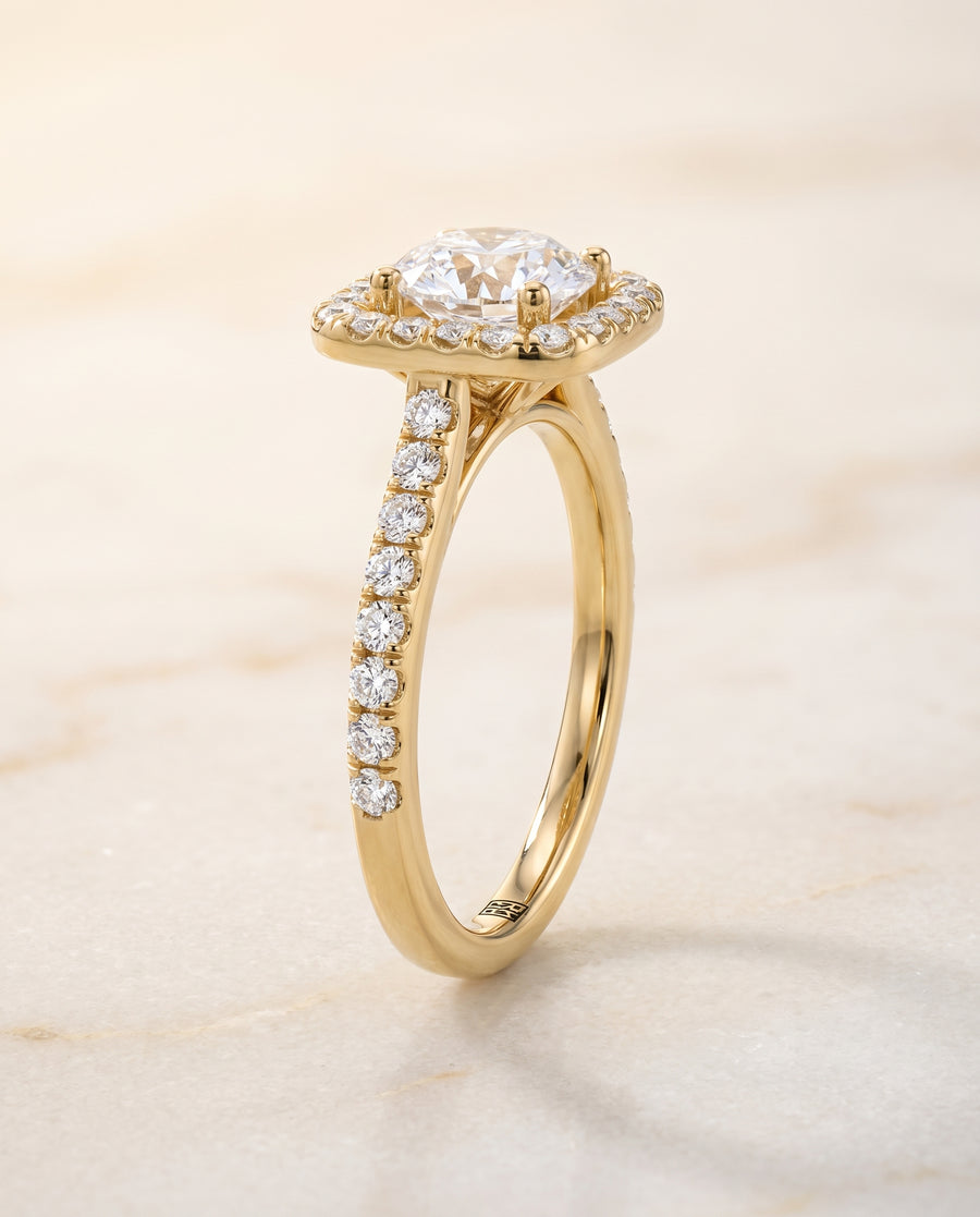 The Adriana Engagement Ring, made to order in our Los Angeles atelier