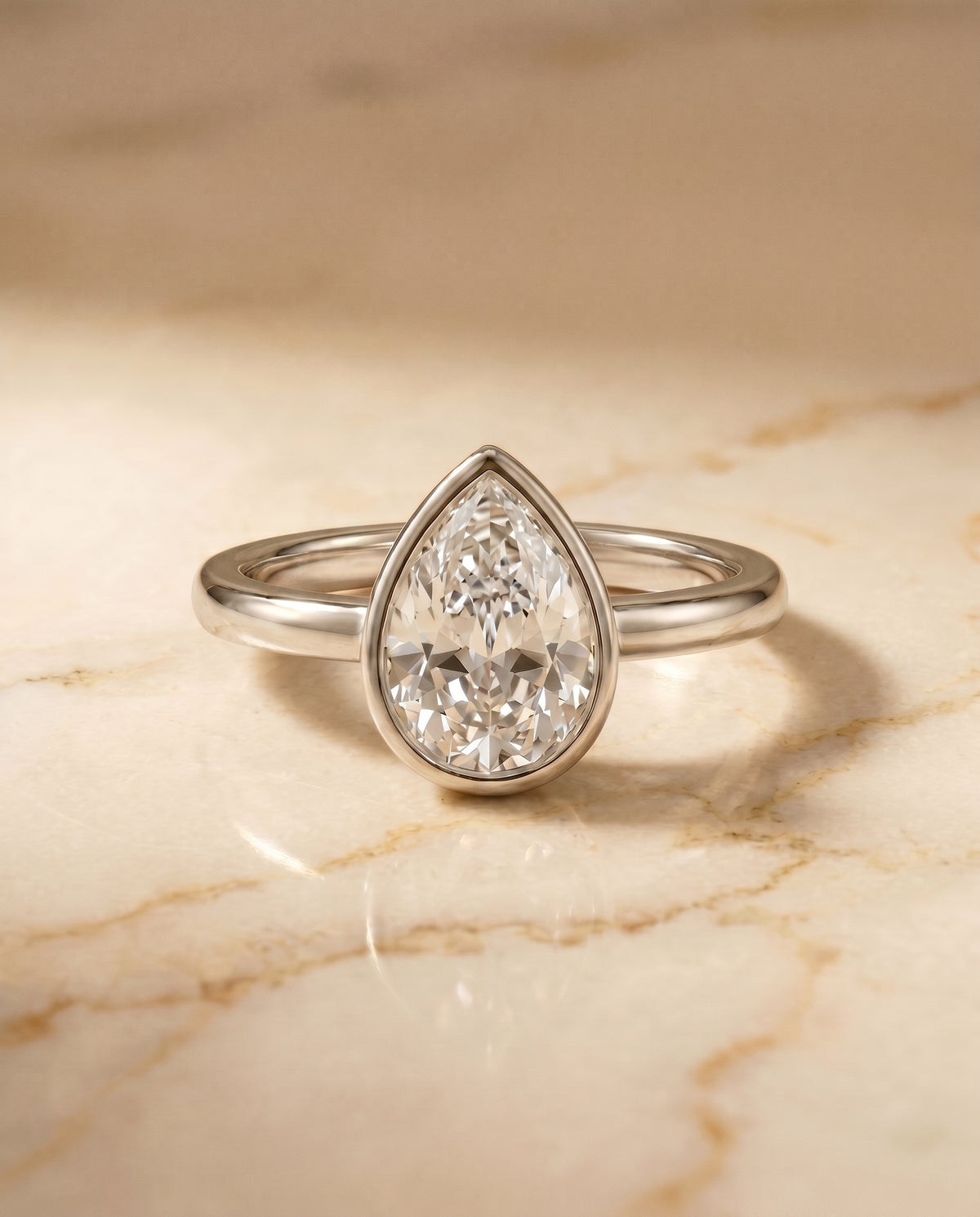 The Agnes diamond engagement ring setting in 18K White Gold | RockHer