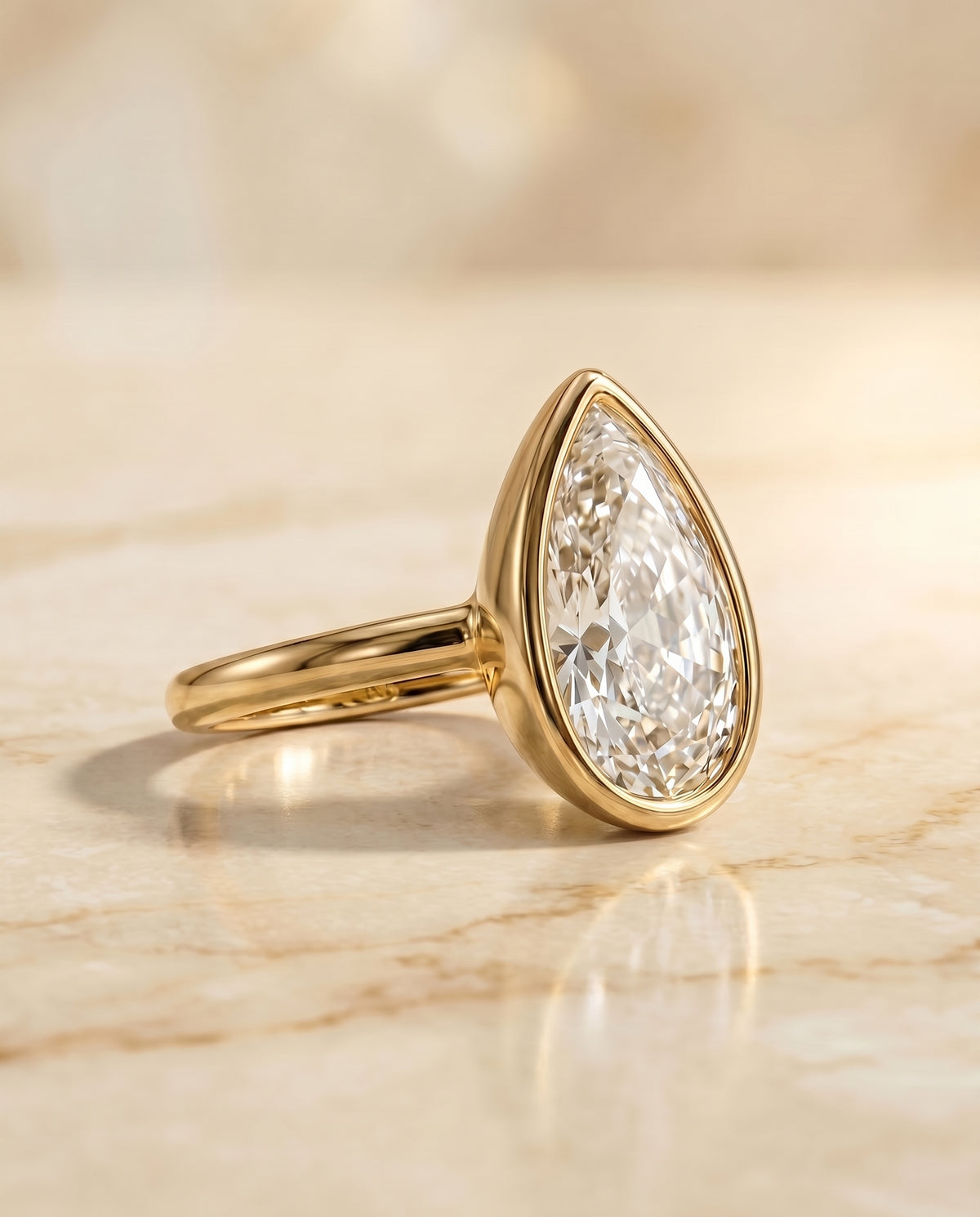 The Agnes diamond engagement ring setting in 18K Yellow Gold | RockHer