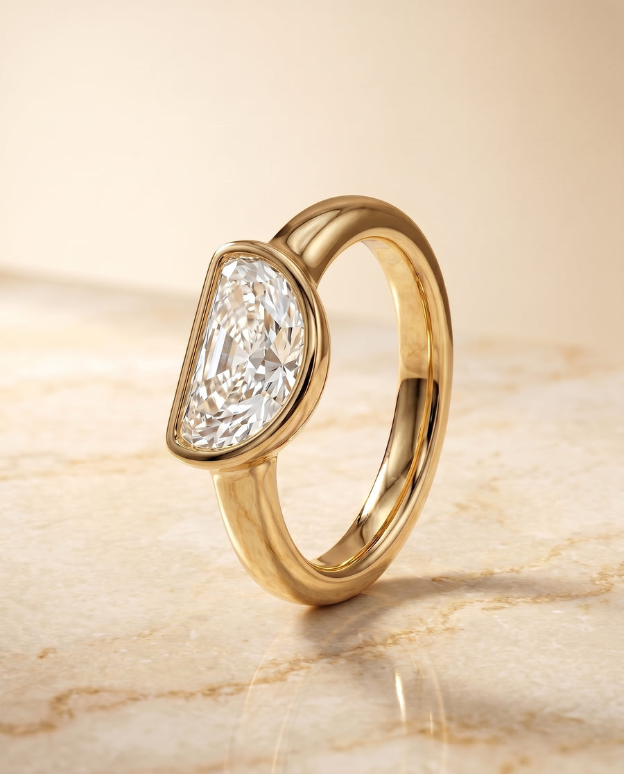 The Agnes Engagement Ring, made to order in our Los Angeles atelier