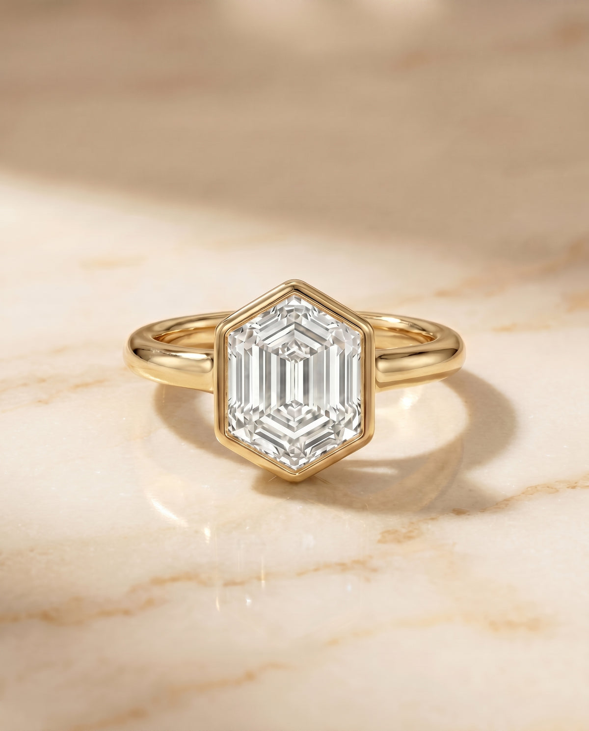 The Agnes diamond engagement ring setting in 18K Yellow Gold | RockHer