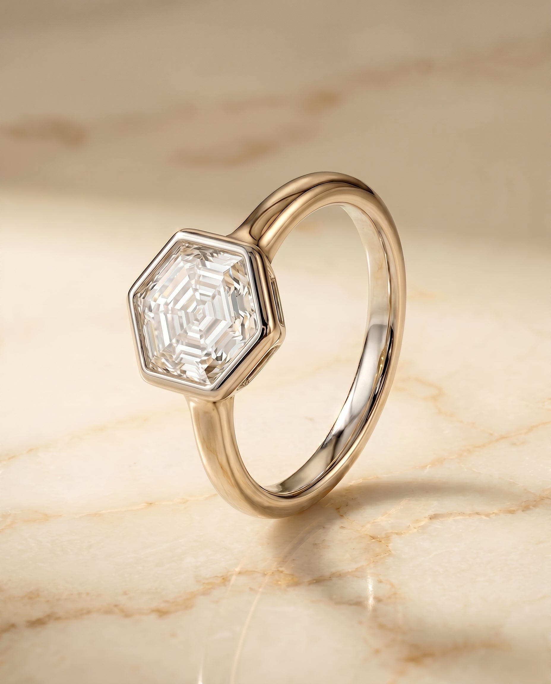 The Agnes setting for diamond diamonds, made to order in Platinum | RockHer