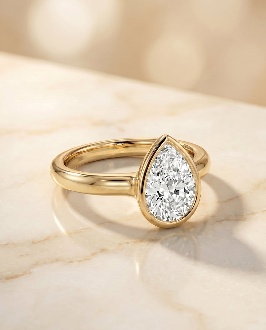 The Agnes Engagement Ring, made to order in our Los Angeles atelier