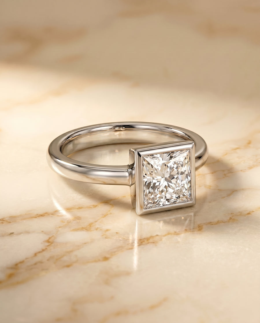 The Agnes Engagement Ring, made to order in our Los Angeles atelier