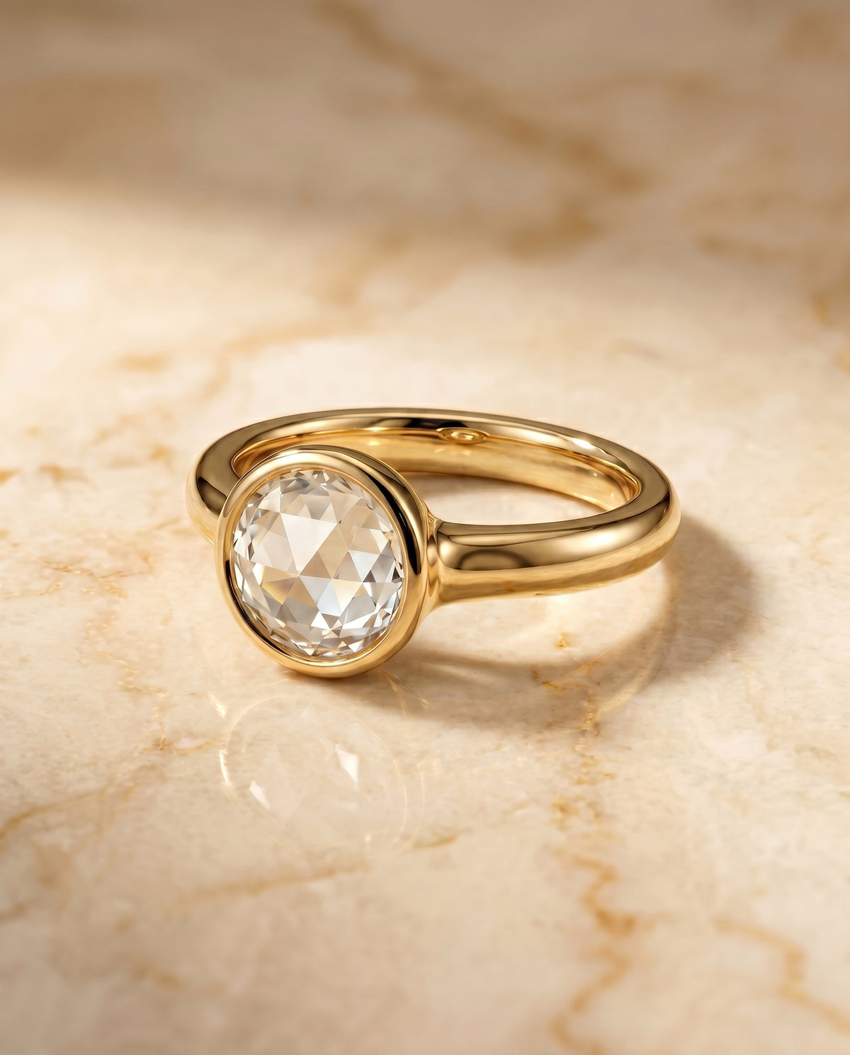 The Agnes diamond engagement ring setting in 18K Yellow Gold | RockHer