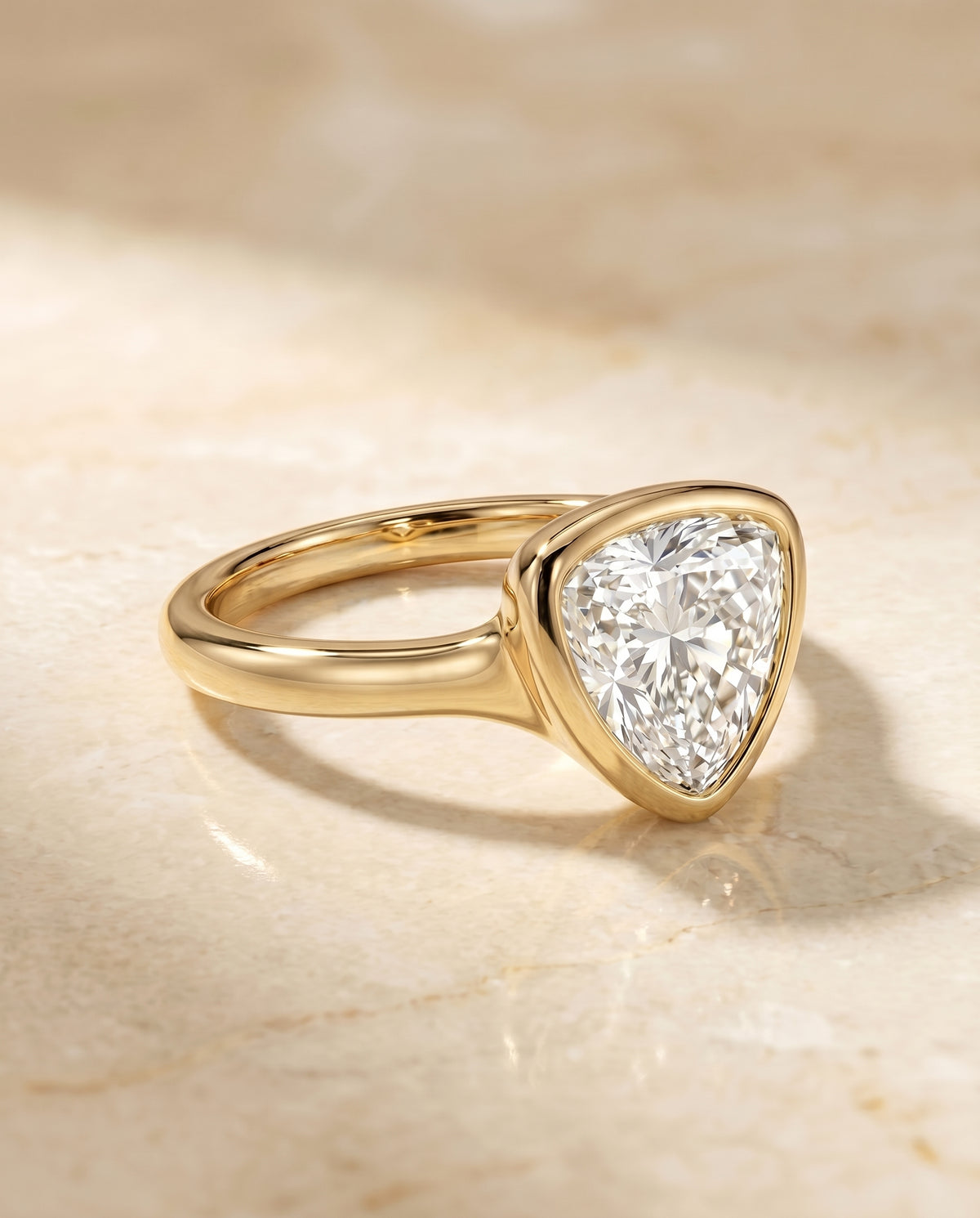 The Agnes diamond engagement ring setting in 18K Yellow Gold | RockHer