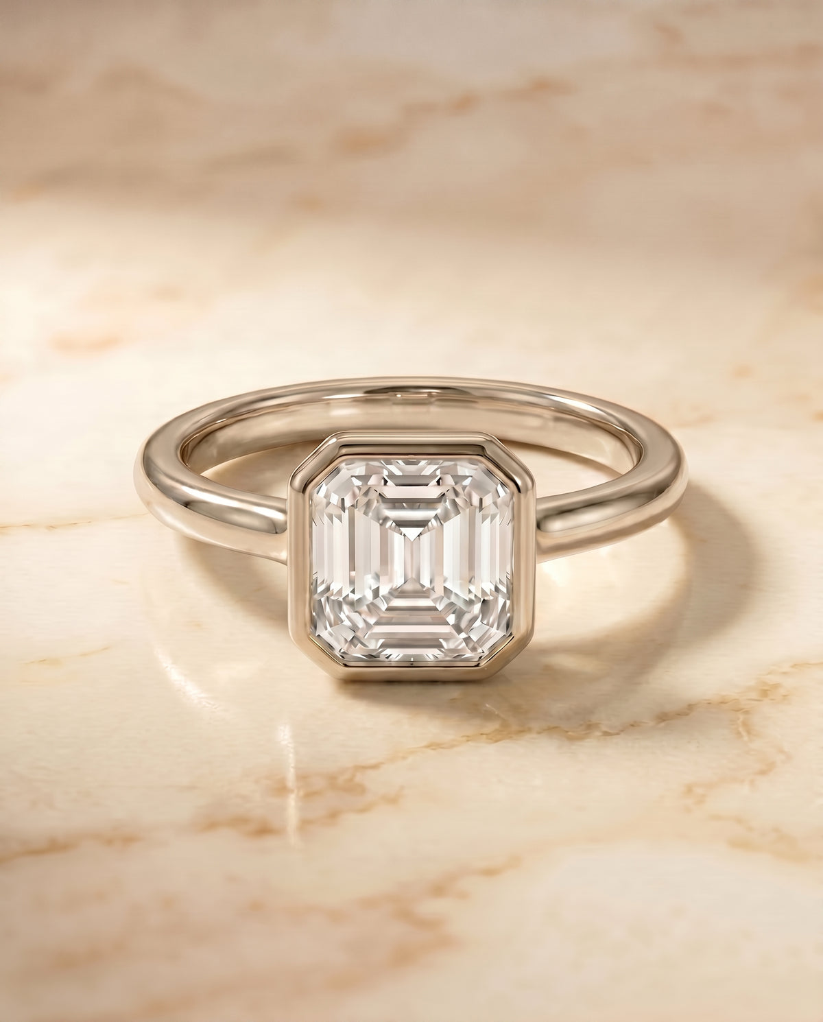 The Agnes diamond engagement ring setting in 18K White Gold | RockHer
