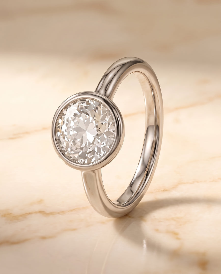 The Agnes Engagement Ring, made to order in our Los Angeles atelier