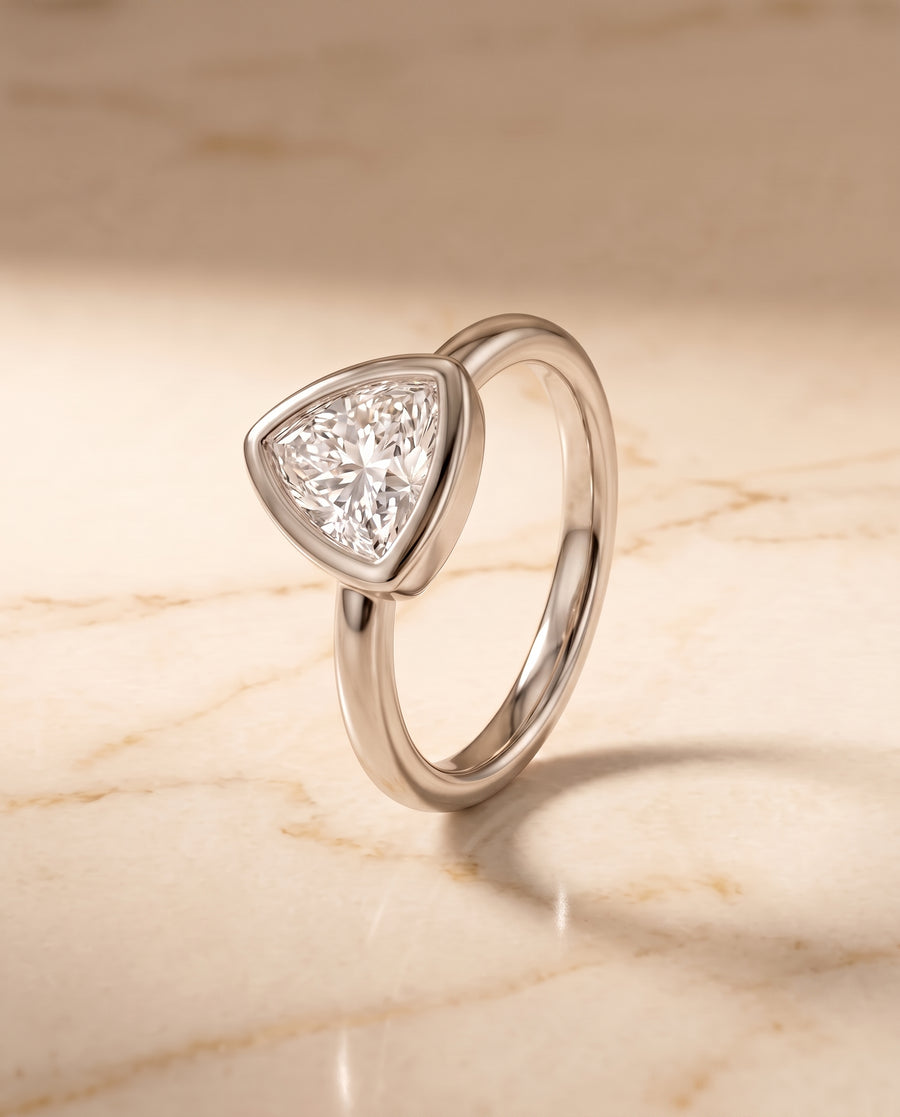 The Agnes Engagement Ring, made to order in our Los Angeles atelier