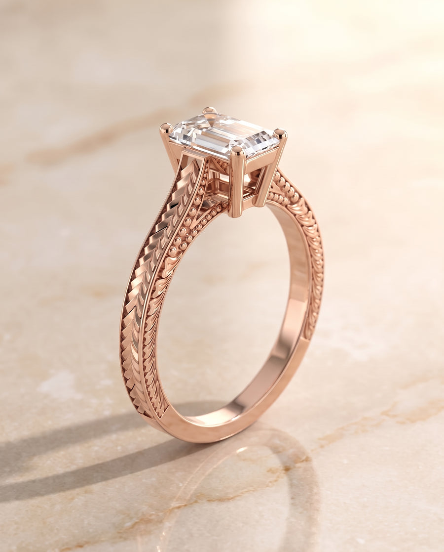 The Aida Engagement Ring, made to order in our Los Angeles atelier
