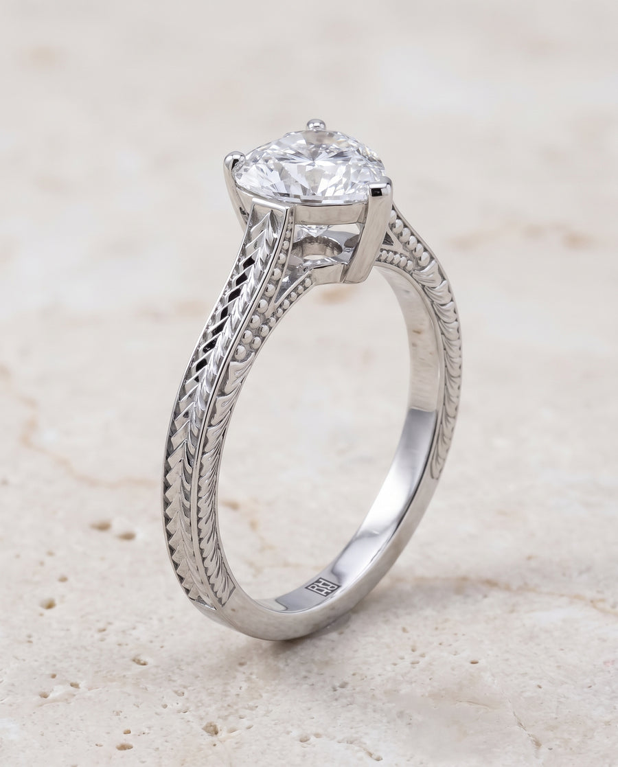 The Aida Engagement Ring, made to order in our Los Angeles atelier
