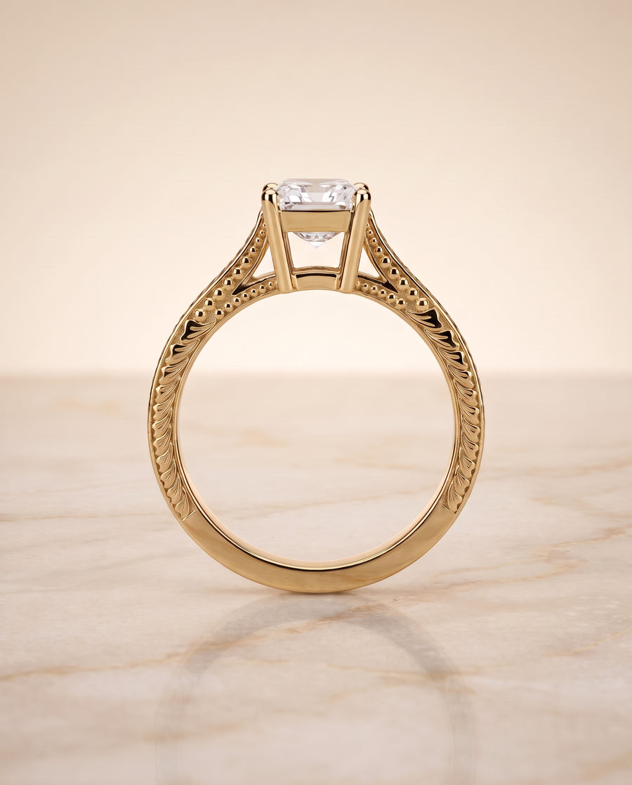 The Aida Engagement Ring, made to order in our Los Angeles atelier
