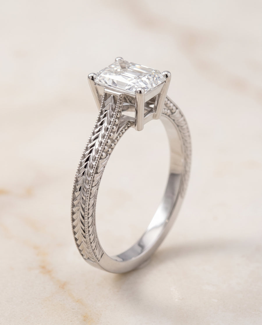The Aida Engagement Ring, made to order in our Los Angeles atelier