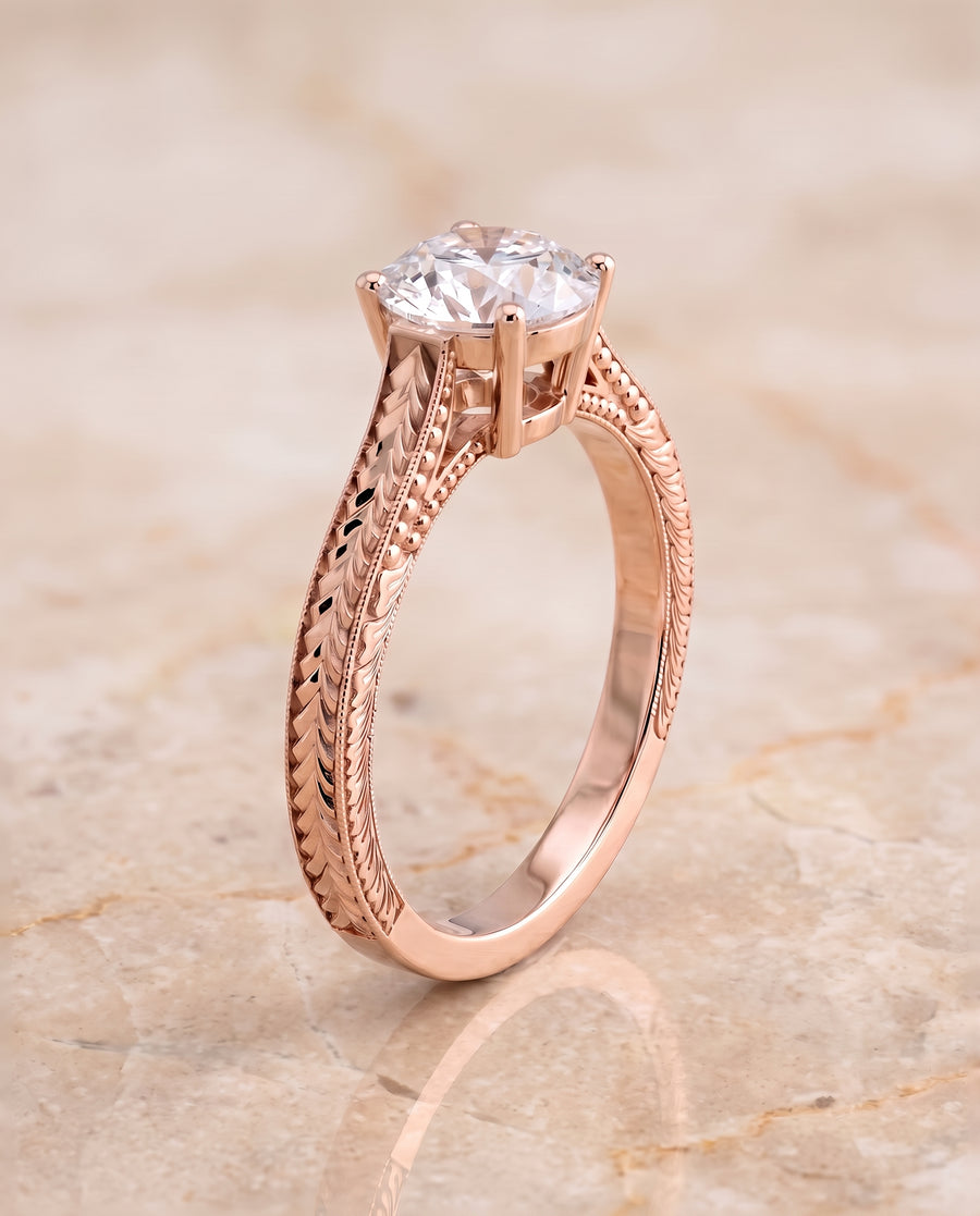 The Aida Engagement Ring, made to order in our Los Angeles atelier