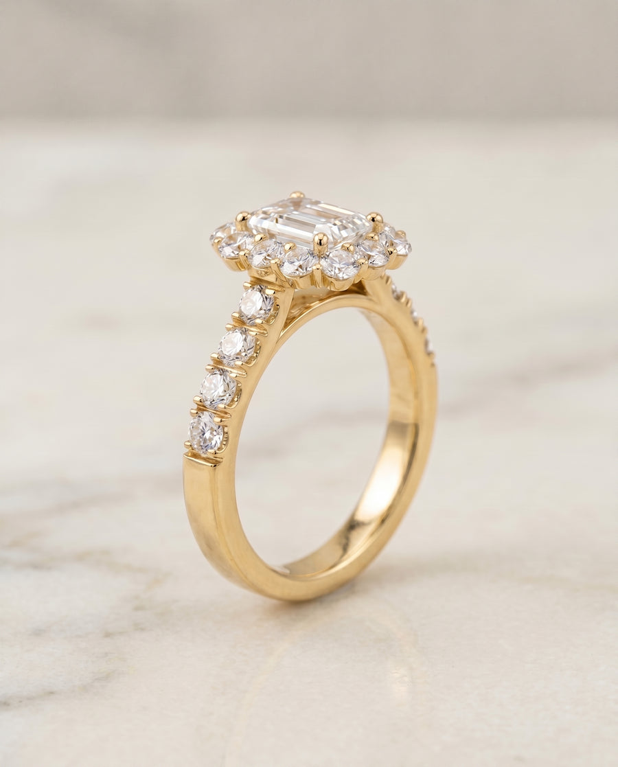 The Alannah Engagement Ring, made to order in our Los Angeles atelier