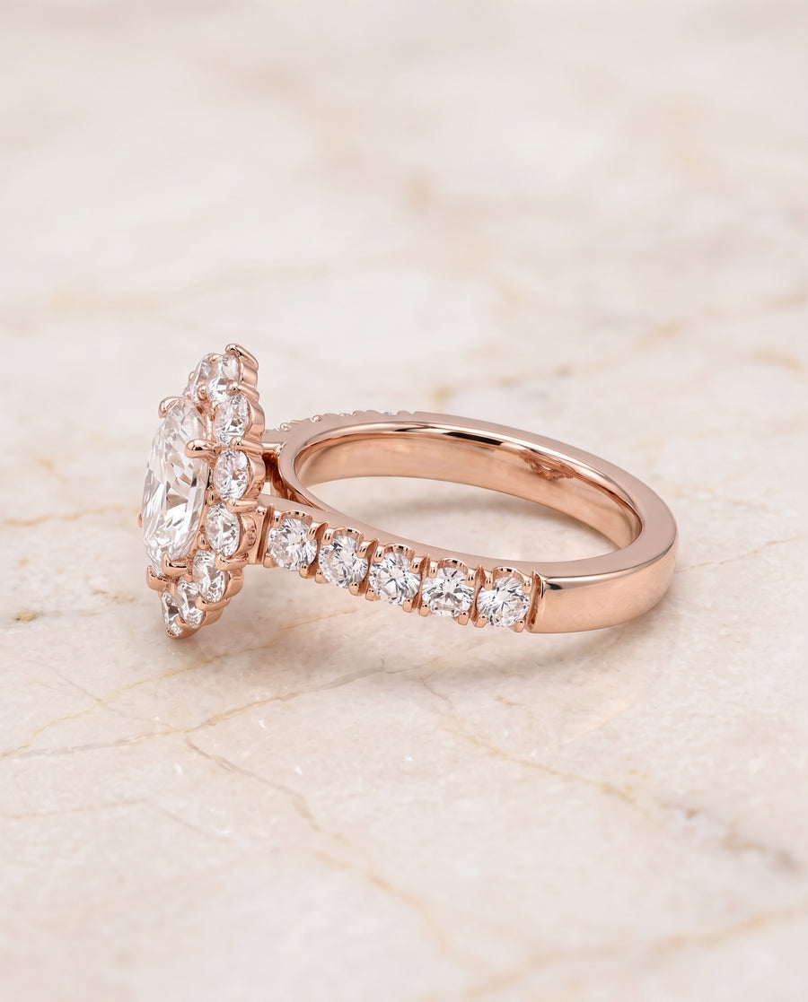 The Alannah Engagement Ring, made to order in our Los Angeles atelier
