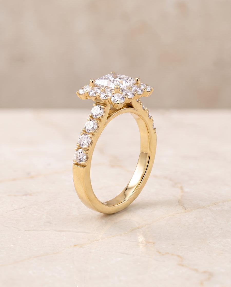 The Alannah Engagement Ring, made to order in our Los Angeles atelier