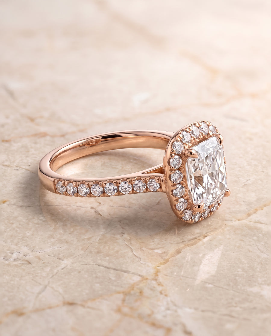 The Alannah Engagement Ring, made to order in our Los Angeles atelier