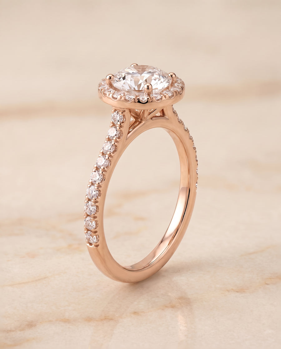 The Allegra Engagement Ring, made to order in our Los Angeles atelier