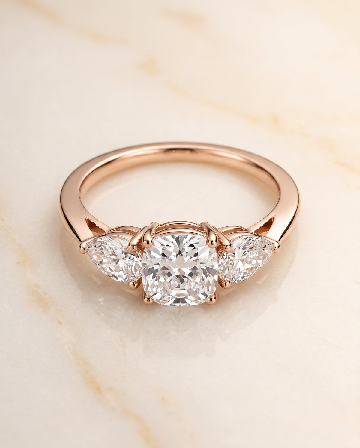The Angelica cushion engagement ring setting in 14K Rose Gold | RockHer